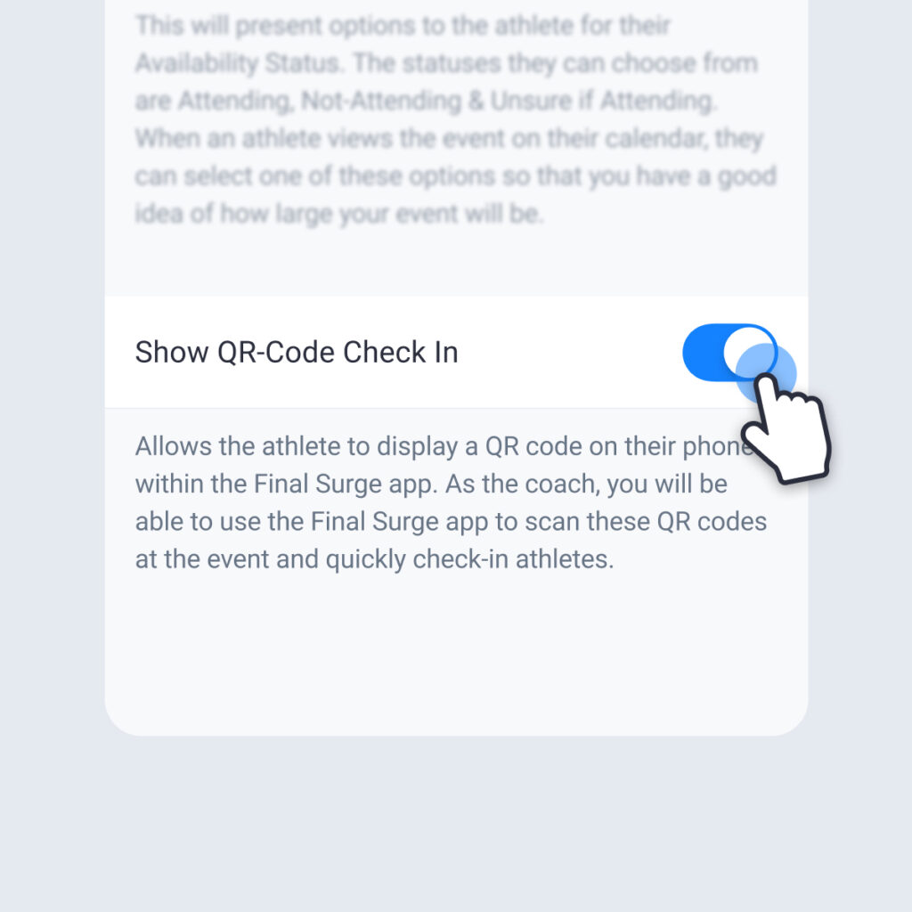 Show QR-code check-in