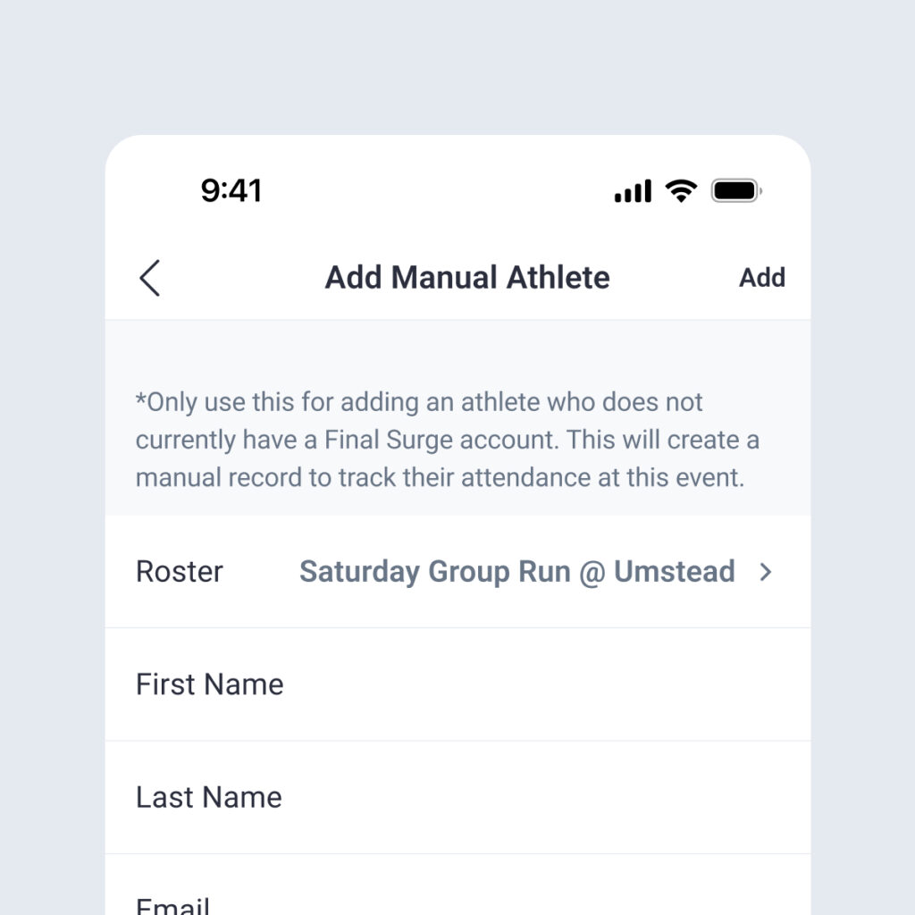 Manually add attendees to an event for seamless registration